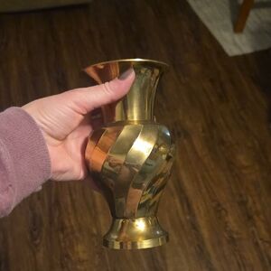 Boho Brass Vase